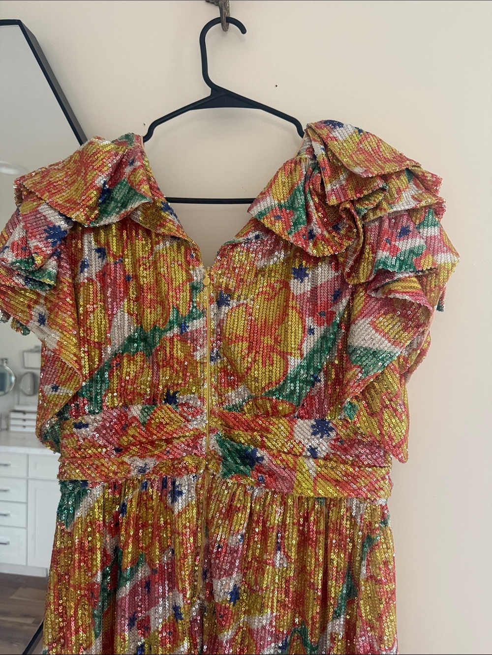 CeliaB Multicolor Floral Sequin High-Low Dress - Picture 5 of 6